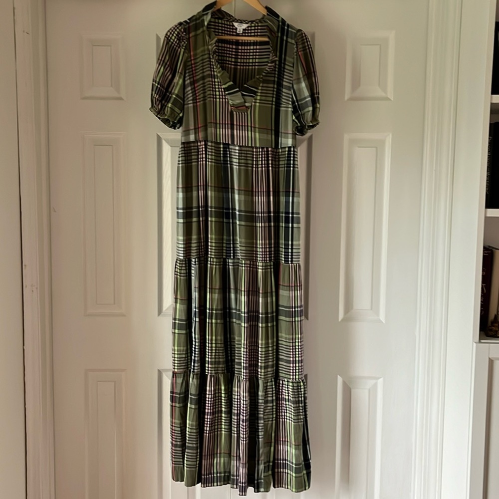 Crown and ivy green plaid dress